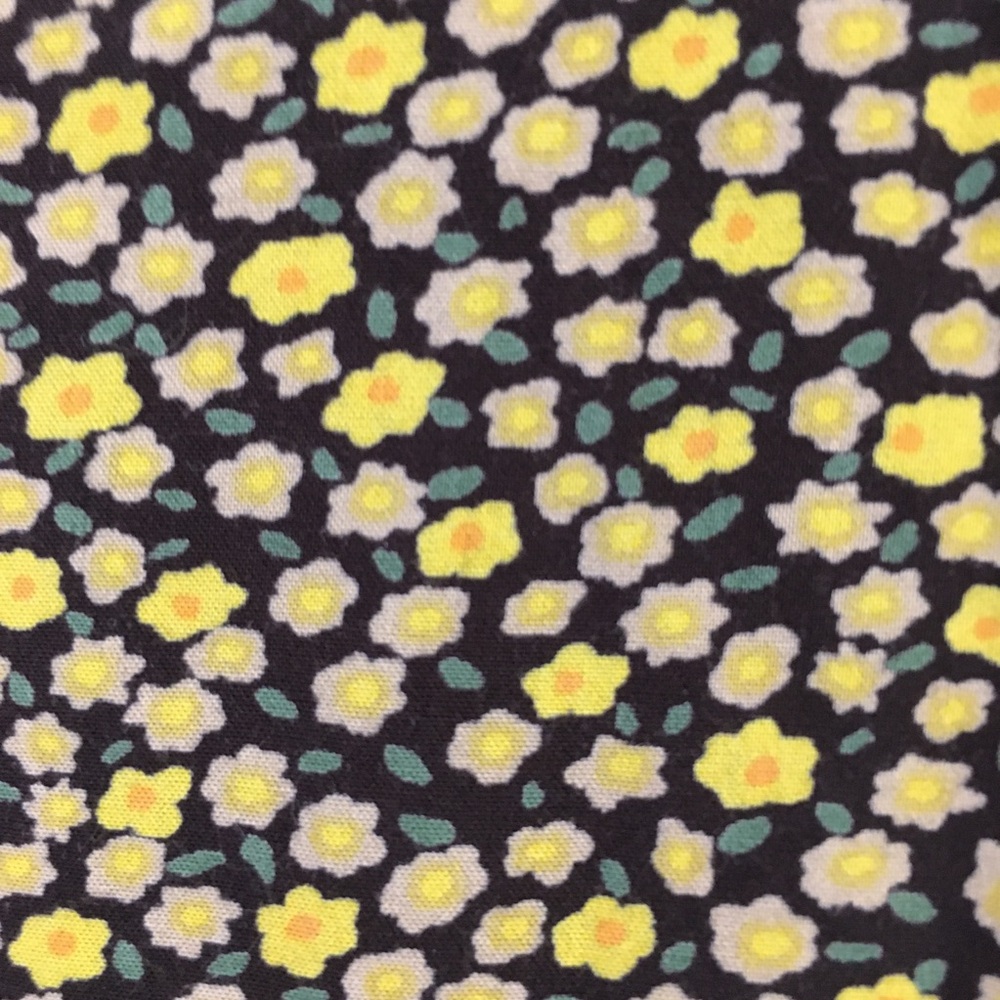 Madewell Easy Bitsy Floral Midi Dress Petite Small Yellow Spring Relaxed Fit - Picture 5 of 12